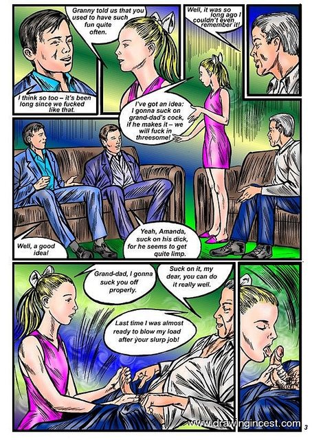 DrawingIncest - Three dicks in one girl